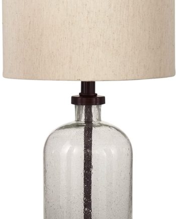 Signature Design by  22.5" Seeded Glass Table Lamp, Bronze