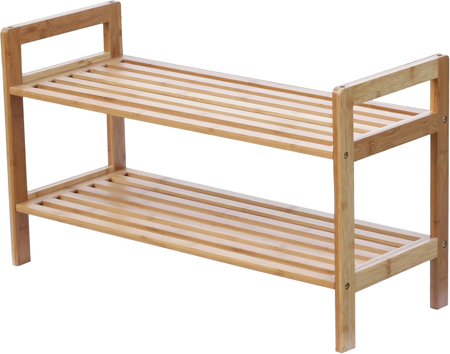 2-Tier Bamboo Shoe Rack, Brown