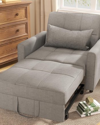 Sofa Bed  3-in-1 Convertible, Pullout Single Sleeper  Bed with Adjustable Backrest, Spacious Multifunctional Sofa Couches for Living Room, Bedroom, Apartment